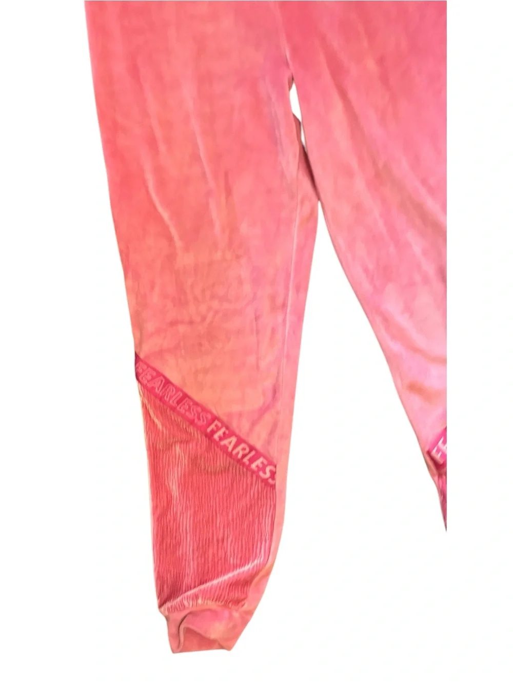 Ideology Pink Velour 'Fearless' Hoodie & Jogger  Set   girls Large
